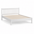 Lit scandinave en pin massif coloris blanc mat 140x190 cm