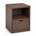 Table de chevet compacte effet chêne fumé avec niche 35x32x48 cm