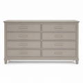 Commode large style hôtel coloris greige à huit tiroirs 150x45x82 cm