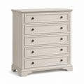 Commode classique coloris lin avec moulures à cinq tiroirs 105x45x95 cm