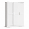 Armoire contemporaine coloris blanc mat à trois portes 150x58x200 cm