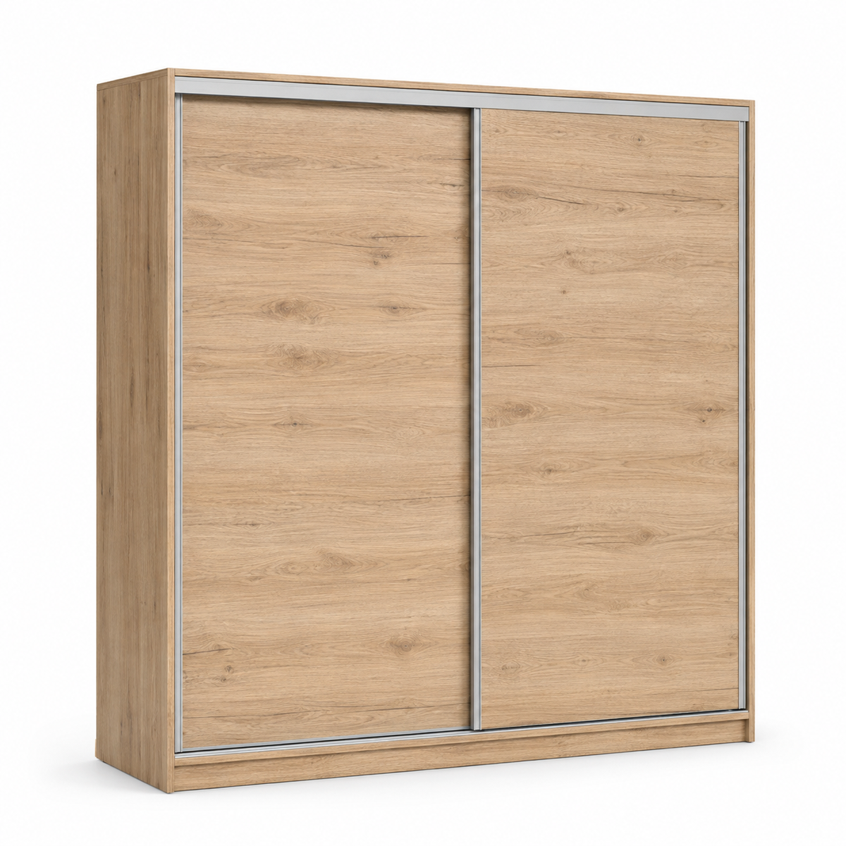Armoire à portes coulissantes effet chêne naturel 180x62x210 cm