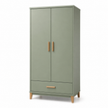 Armoire compacte coloris vert sauge à deux portes 90x52x180 cm