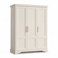 Armoire style hôtel coloris ivoire à trois portes 160x60x205 cm