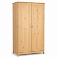 Armoire naturelle en pin massif à deux portes 110x57x190 cm