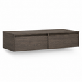Coiffeuse murale suspendue effet chêne fumé 90x38x45 cm