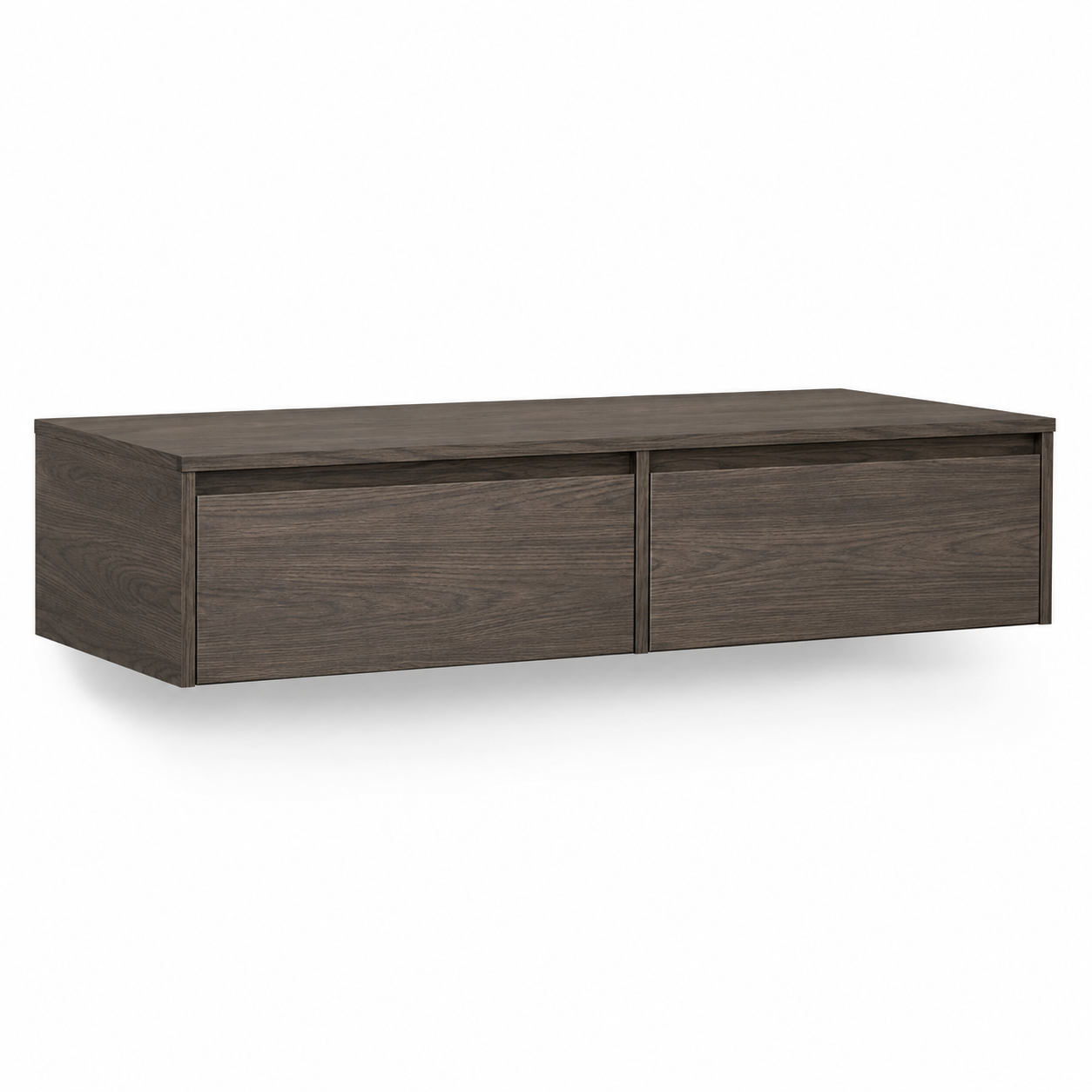 Coiffeuse murale suspendue effet chêne fumé 90x38x45 cm